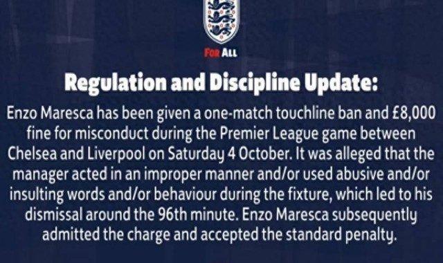 禁赛+罚款！切尔西遭重创，没有主帅或更好，马雷斯卡承认事实