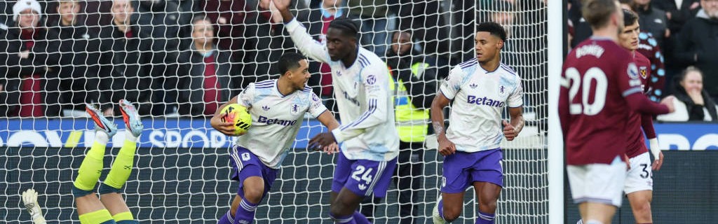 英超第16轮：维拉3-2逆转西汉姆