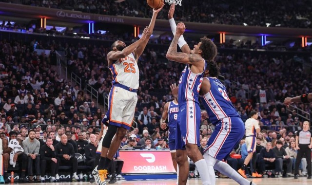 马克西36+8布伦森空砍31分 76人击败尼克斯3连胜