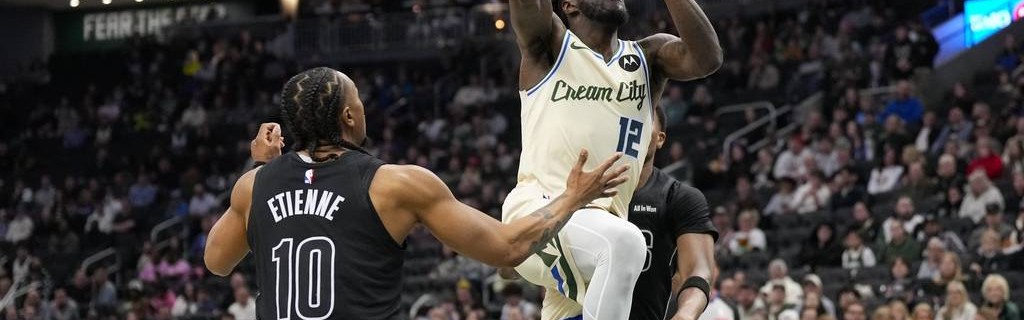 AJ-格林35分&amp;11记三分瑞安28分 普林斯18分雄鹿胜篮网