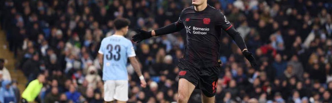 英超第3不敌德甲第三，曼城欧冠首败：0-2勒沃库森，瓜帅轮换付出代价